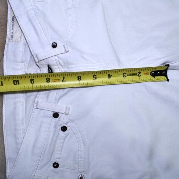 Rag & Bone Skinny White Zipper Capri Jeans Size 26 - Picture 9 of 13